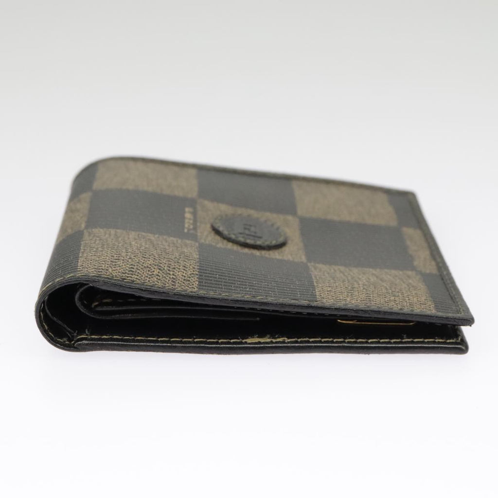FENDI Pecan Canvas Wallet Black Brown Black Brown 101275