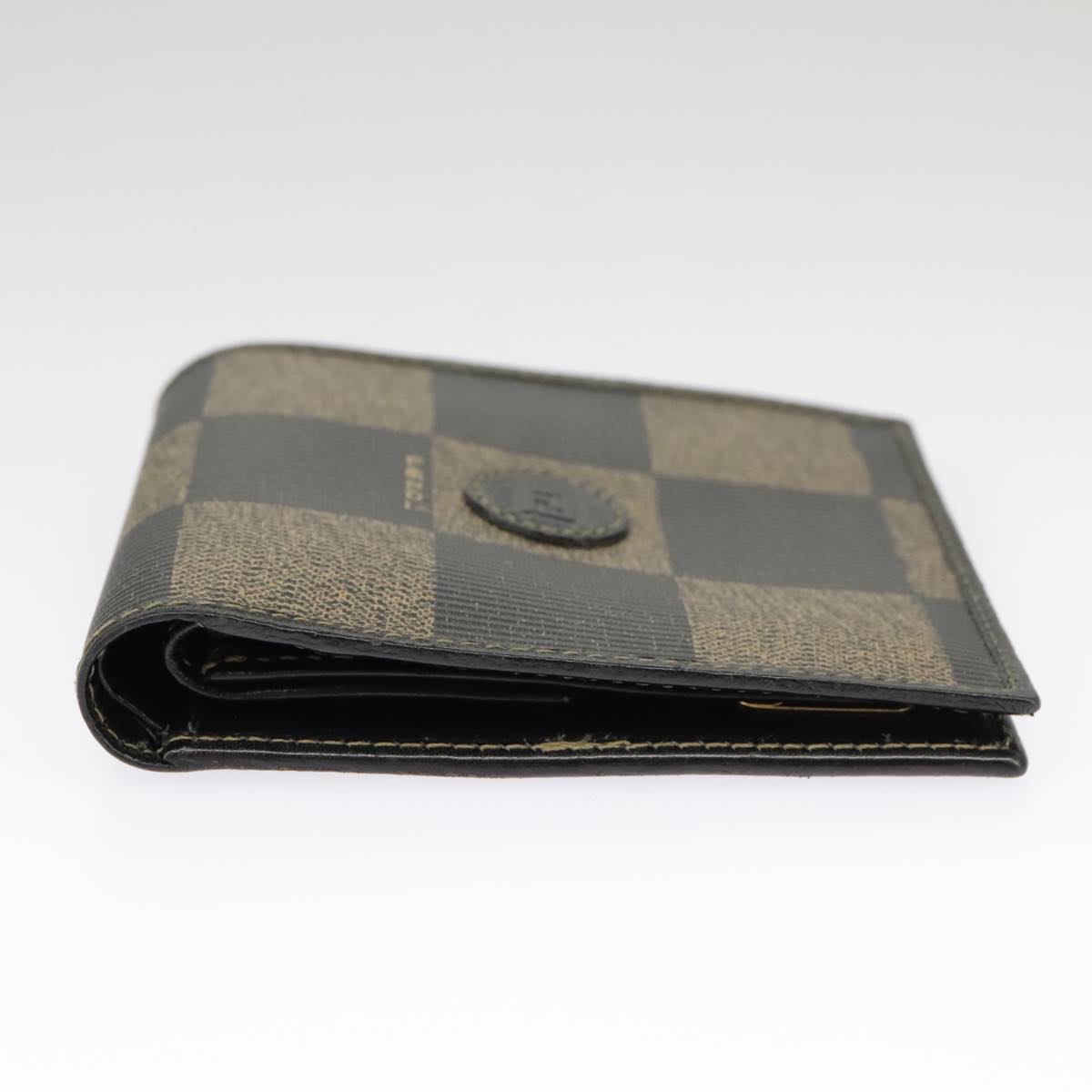 FENDI Pecan Canvas Wallet Black Brown Black Brown 101275