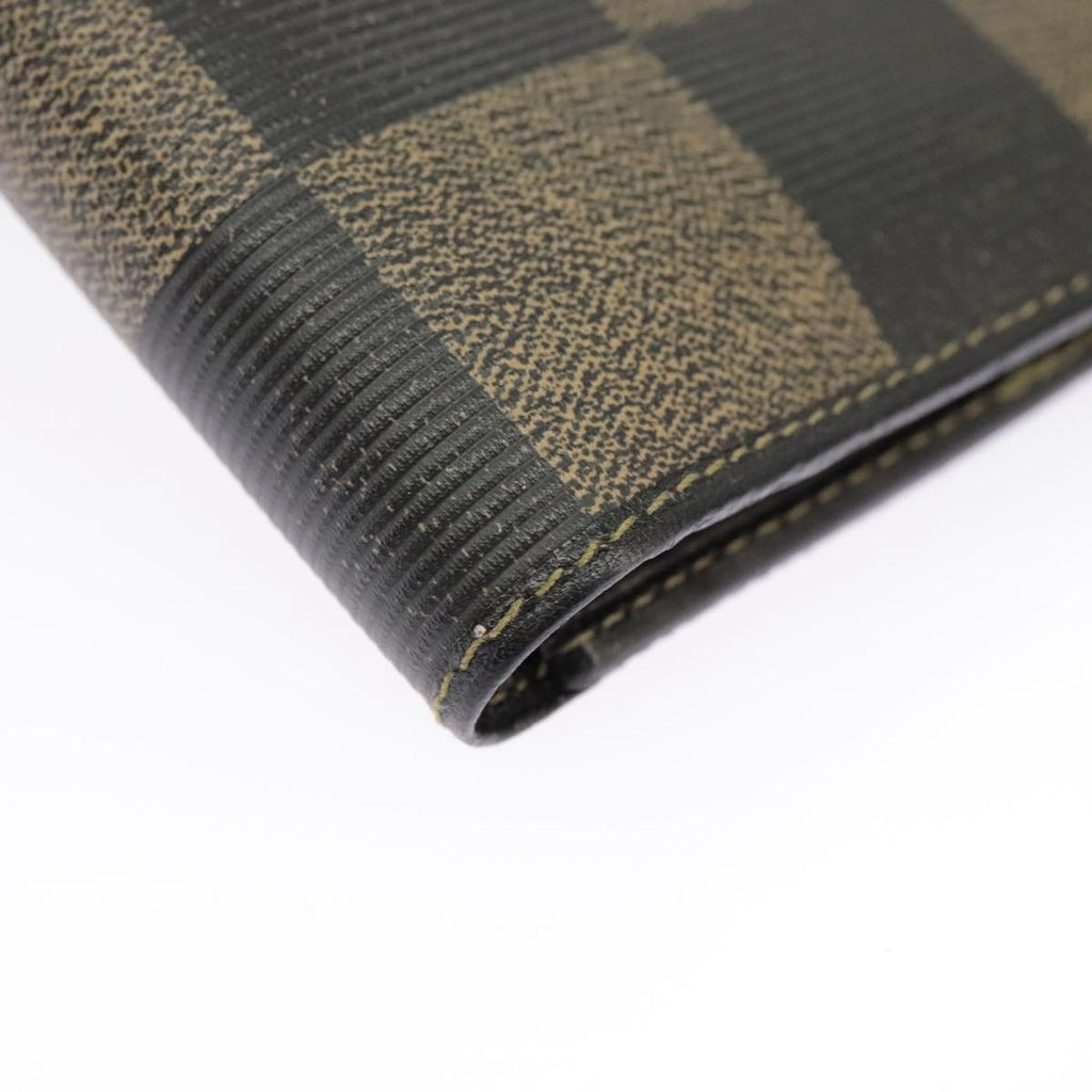 FENDI Pecan Canvas Wallet Black Brown Black Brown 101275