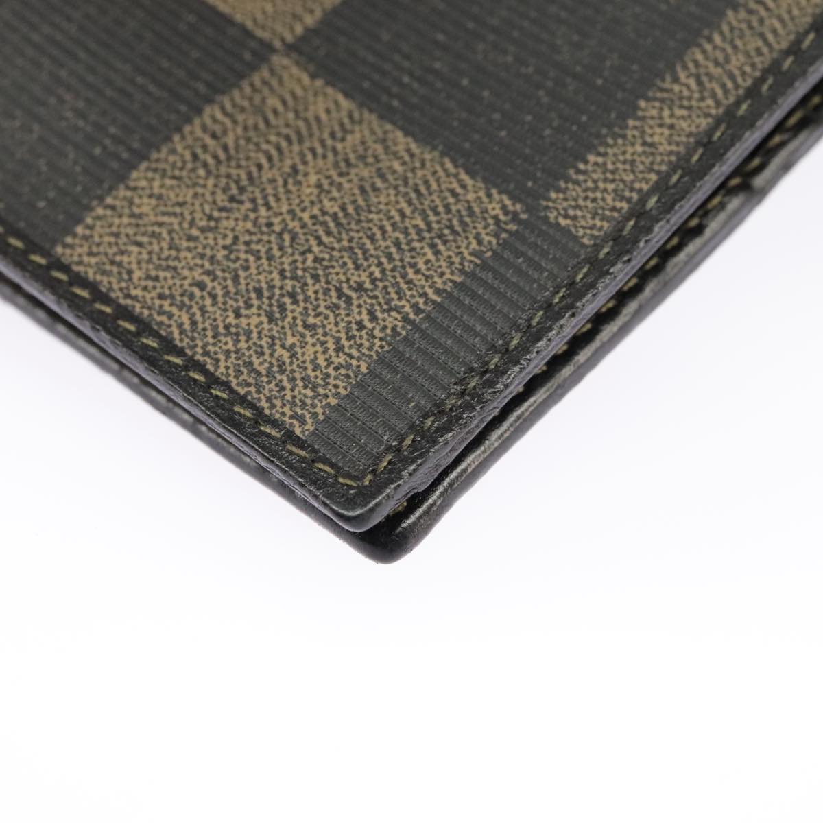 FENDI Pecan Canvas Wallet Black Brown Black Brown 101275