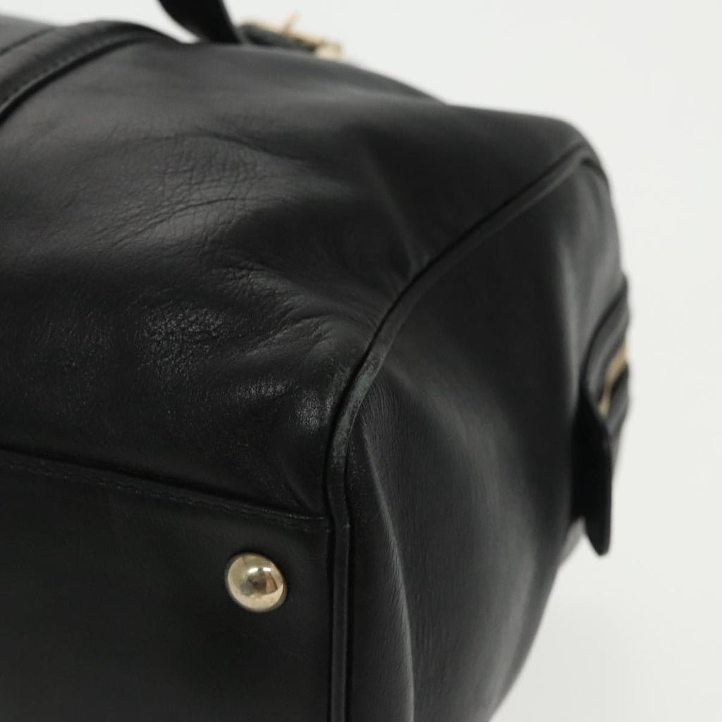 GUCCI Hand Bag Leather Gold Black 170010 101278