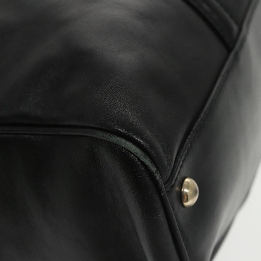 GUCCI Hand Bag Leather Gold Black 170010 101278
