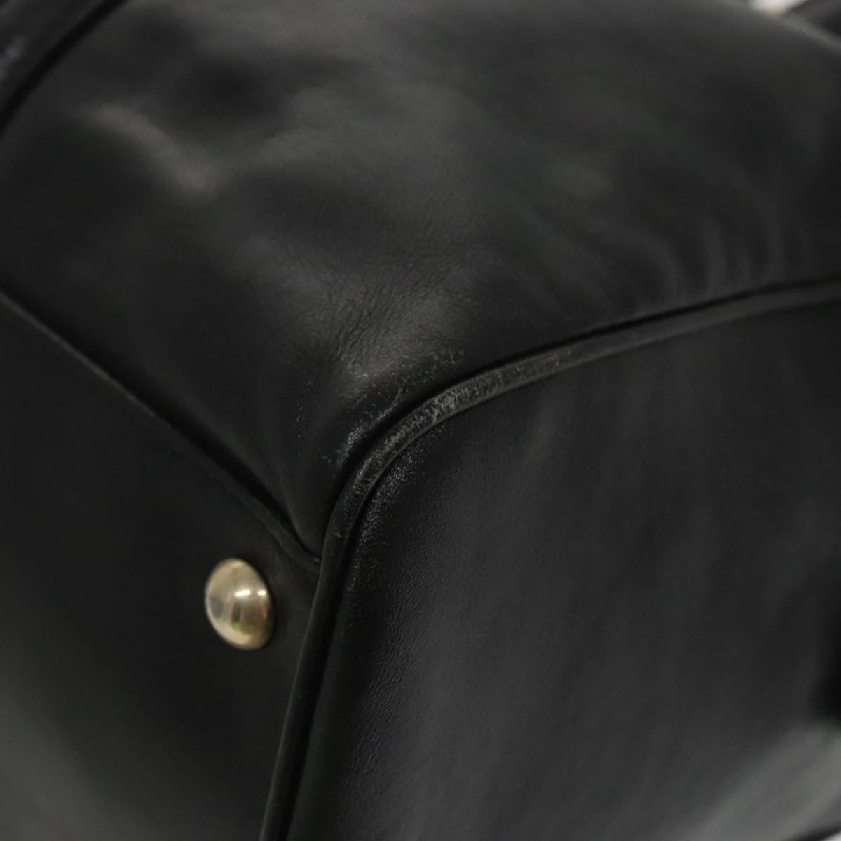 GUCCI Hand Bag Leather Gold Black 170010 101278