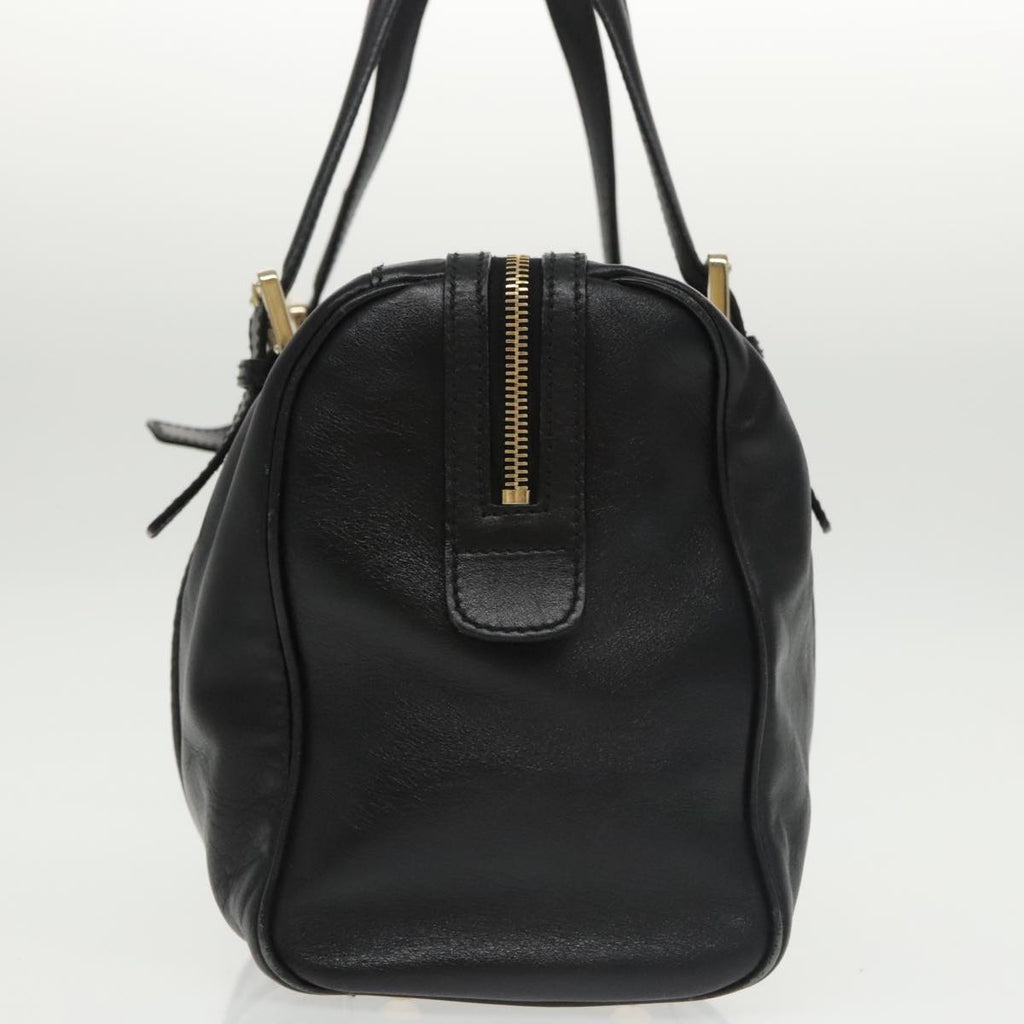 GUCCI Hand Bag Leather Gold Black 170010 101278