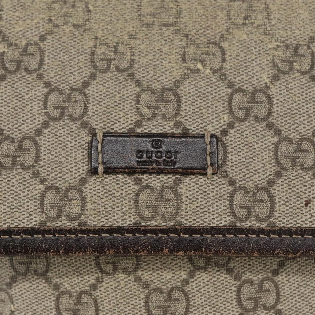 GUCCI GG Supreme Shoulder Bag PVC Beige 223666 101285