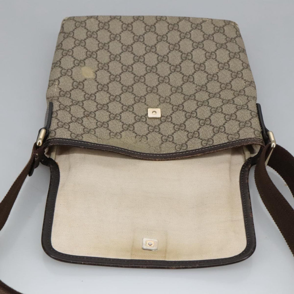 GUCCI GG Supreme Shoulder Bag PVC Beige 223666 101285