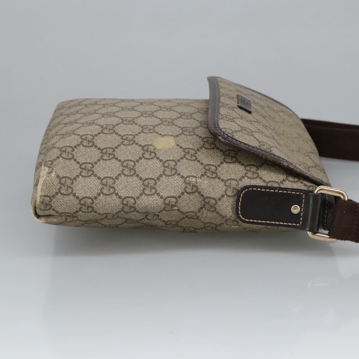 GUCCI GG Supreme Shoulder Bag PVC Beige 223666 101285