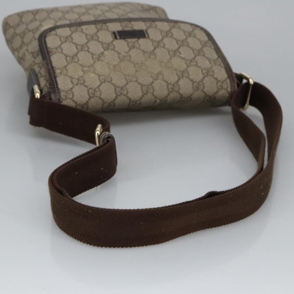GUCCI GG Supreme Shoulder Bag PVC Beige 223666 101285