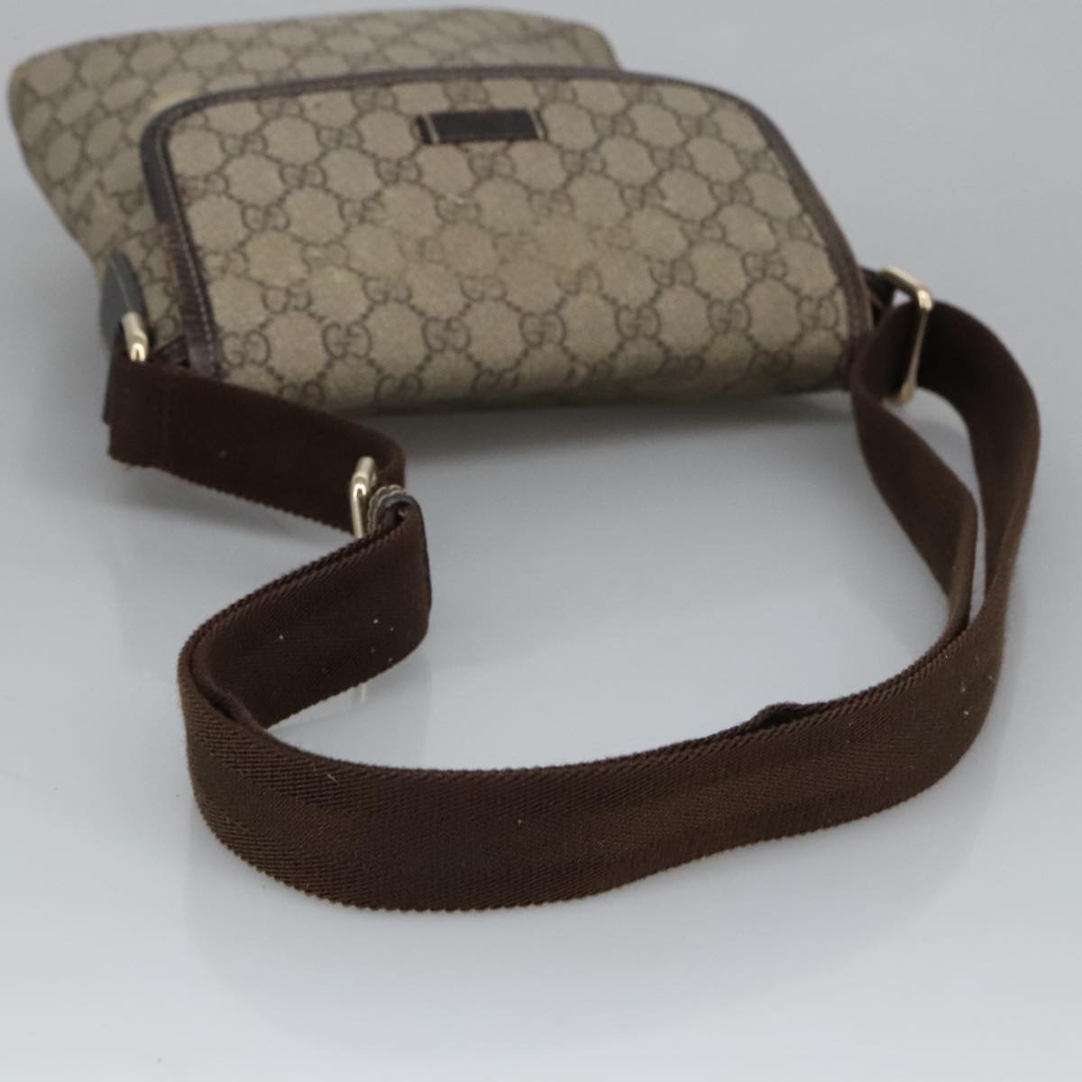 GUCCI GG Supreme Shoulder Bag PVC Beige 223666 101285