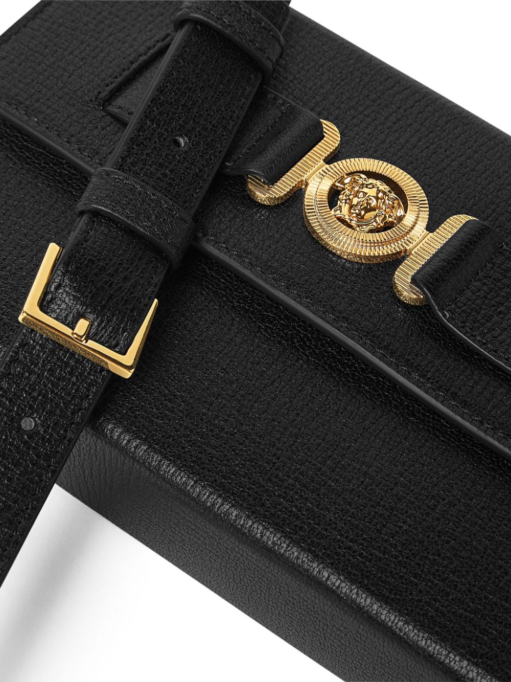 MEDUSA BIGGIE LEATHER CLUTCH BAG