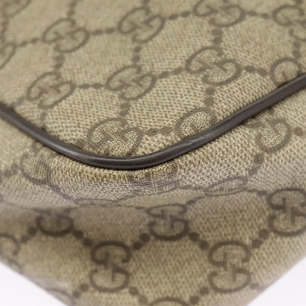GUCCI GG Supreme Shoulder Bag PVC Beige 201448 101290