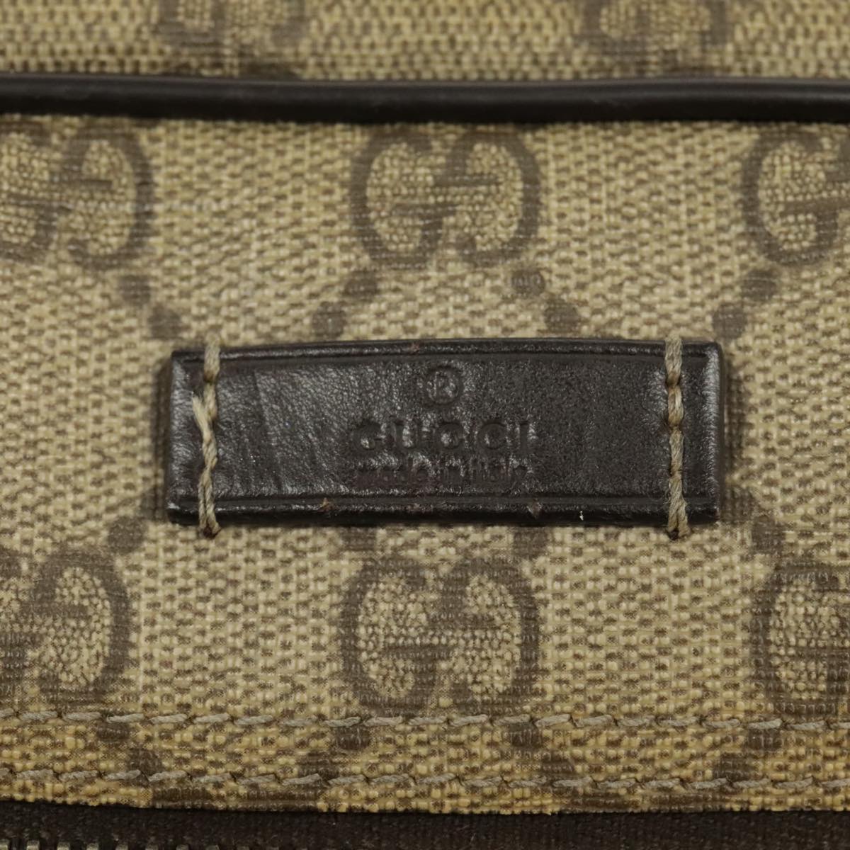 GUCCI GG Supreme Shoulder Bag PVC Beige 201448 101290
