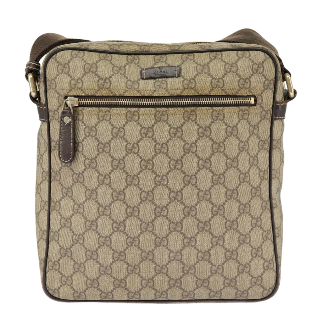 GUCCI GG Supreme Shoulder Bag PVC Beige 201448 101290