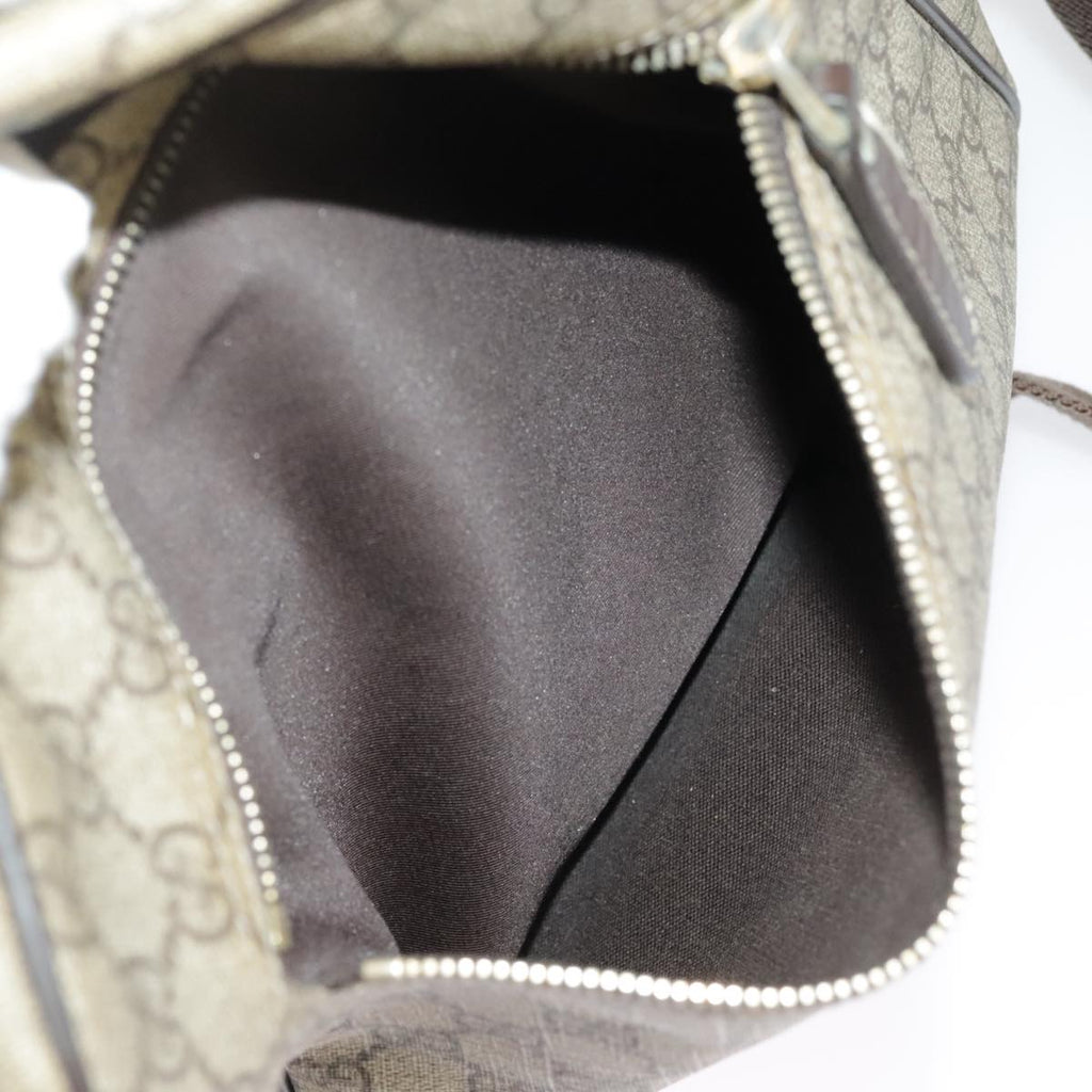 GUCCI GG Supreme Shoulder Bag PVC Beige 201448 101290