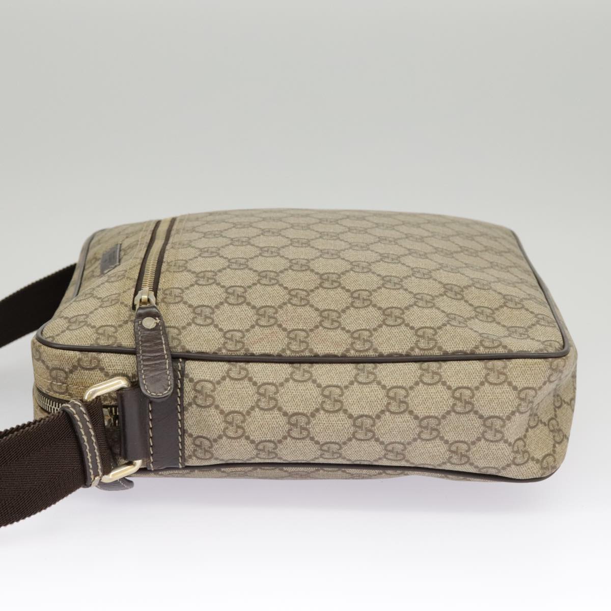 GUCCI GG Supreme Shoulder Bag PVC Beige 201448 101290
