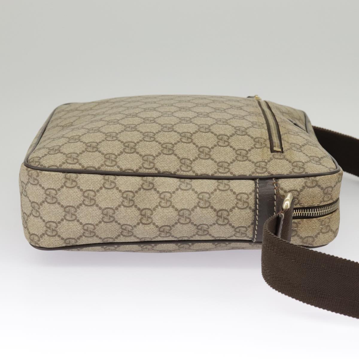 GUCCI GG Supreme Shoulder Bag PVC Beige 201448 101290