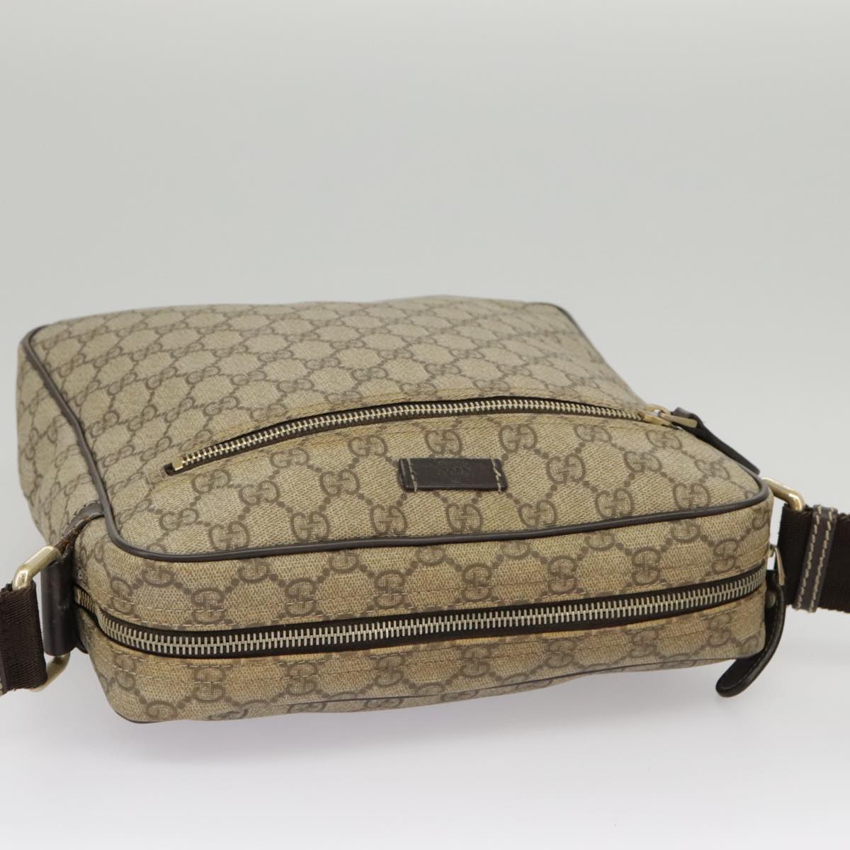 GUCCI GG Supreme Shoulder Bag PVC Beige 201448 101290