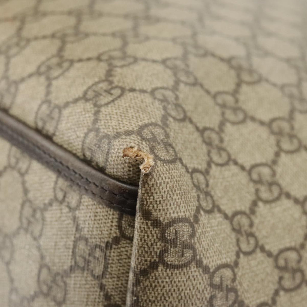 GUCCI GG Supreme Shoulder Bag PVC Beige 101291