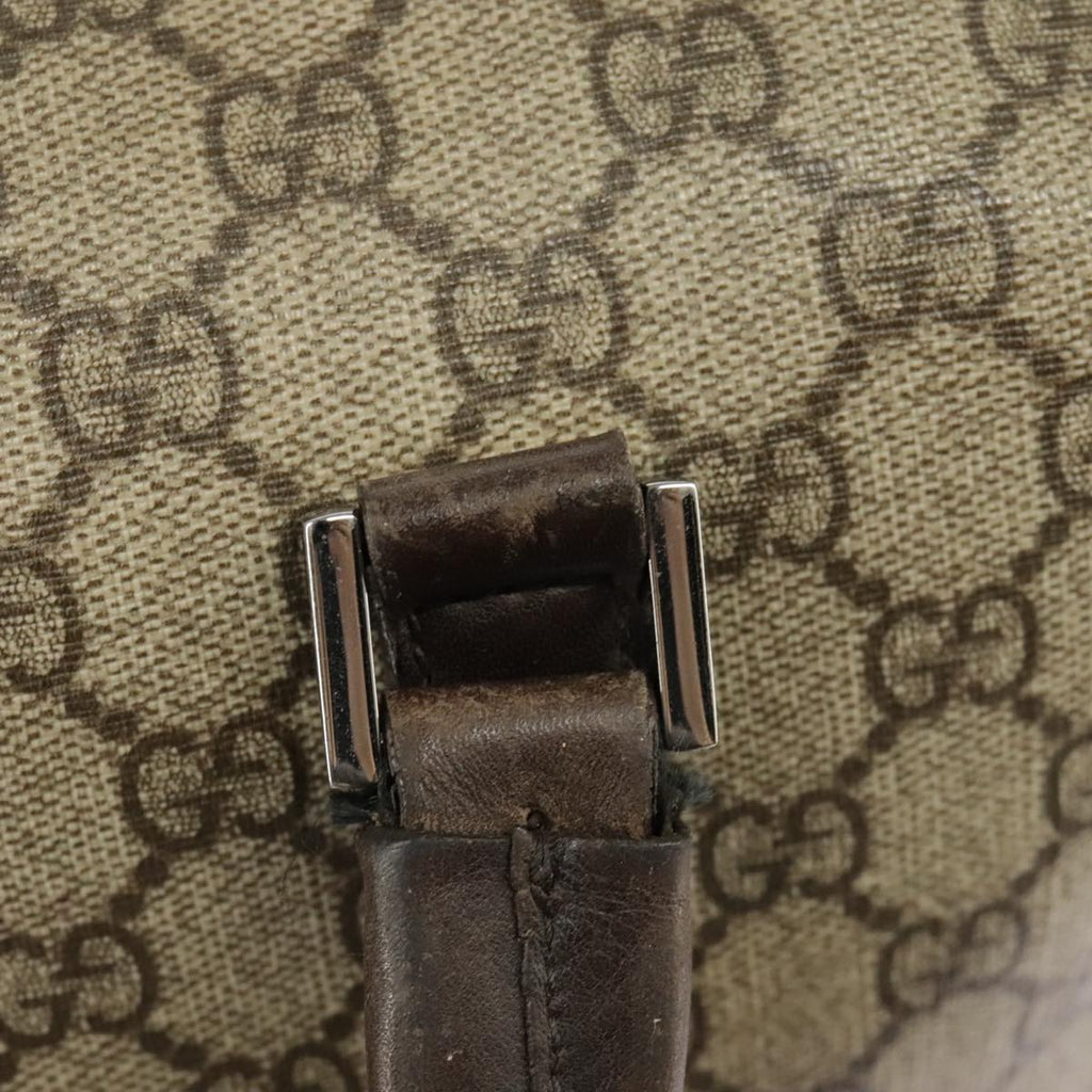 GUCCI GG Supreme Shoulder Bag PVC Beige 101291