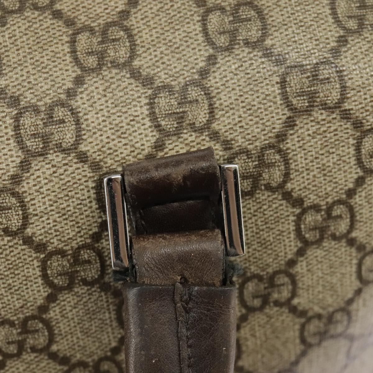 GUCCI GG Supreme Shoulder Bag PVC Beige 101291