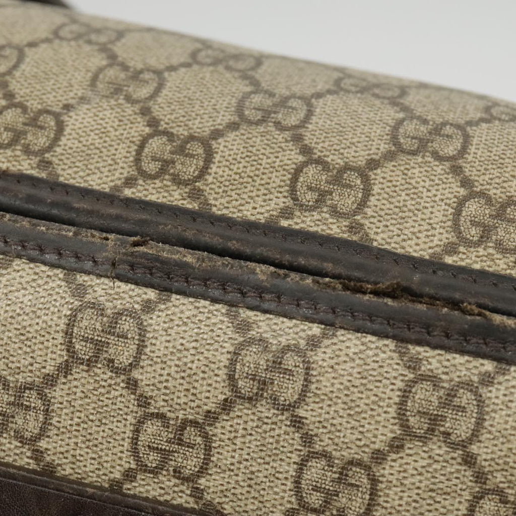 GUCCI GG Supreme Shoulder Bag PVC Beige 101291