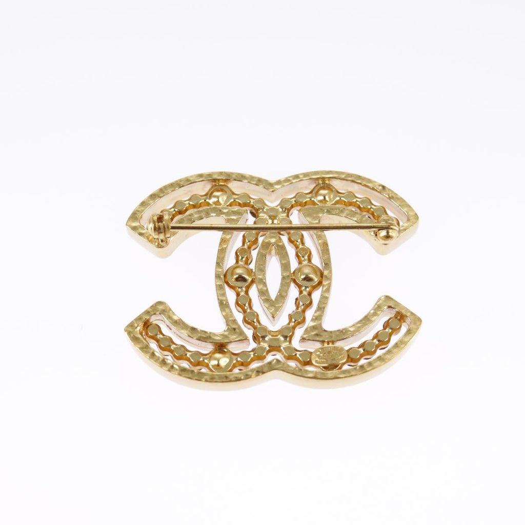 CHANEL Brooch metal Gold Tone CC 101302A