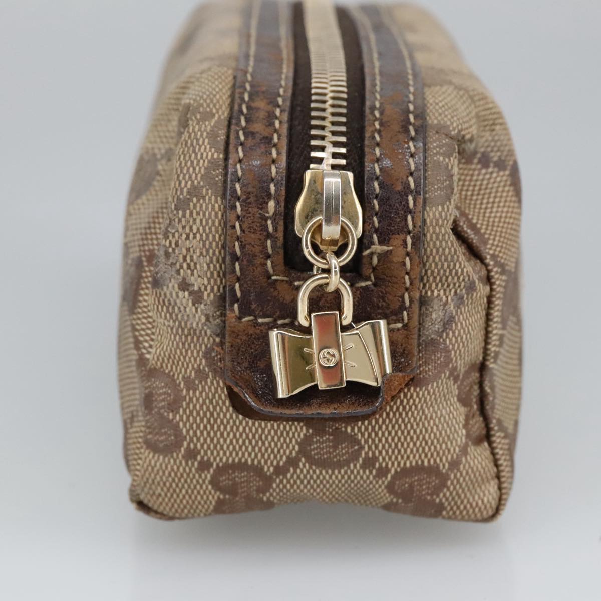 GUCCI GG Crystal Pouch Beige 115249 101306