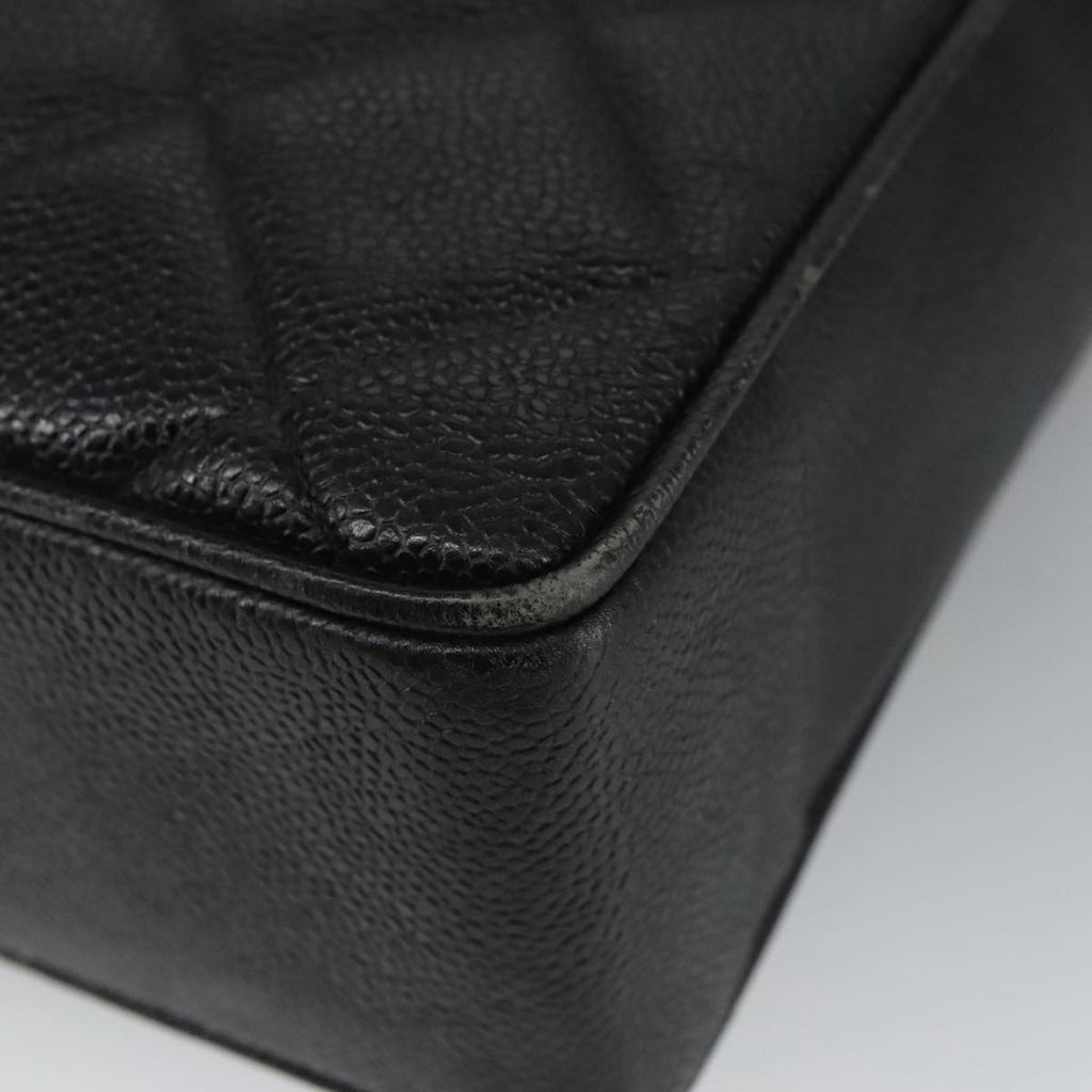 CHANEL Matelasse Hand Bag Caviar Skin Black CC 101307A