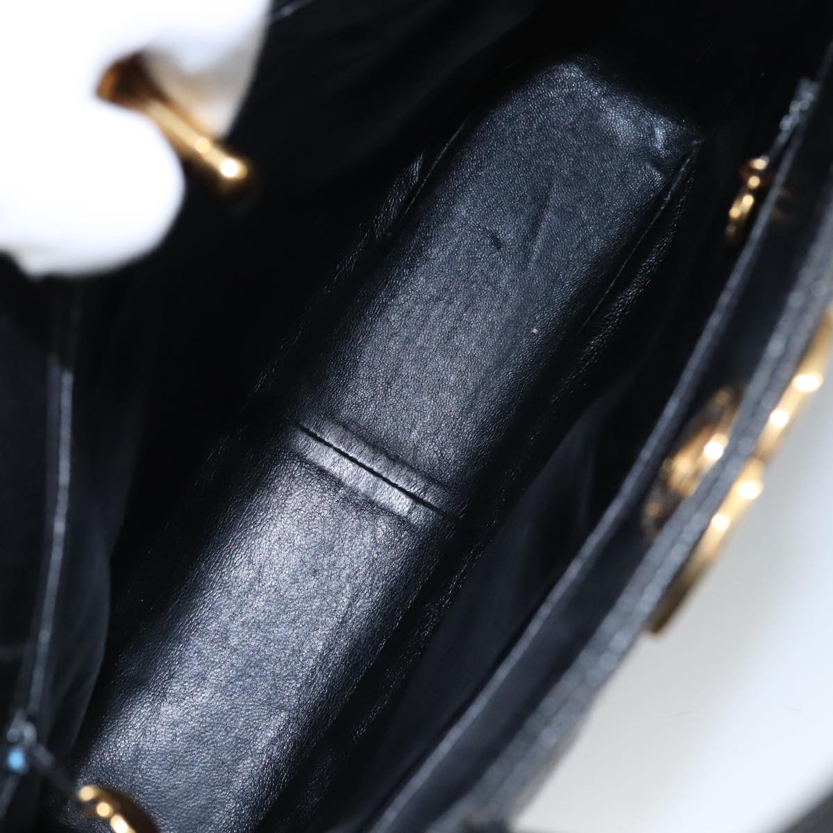 CHANEL Matelasse Hand Bag Caviar Skin Black CC 101307A