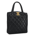 CHANEL Matelasse Hand Bag Caviar Skin Black CC 101307A