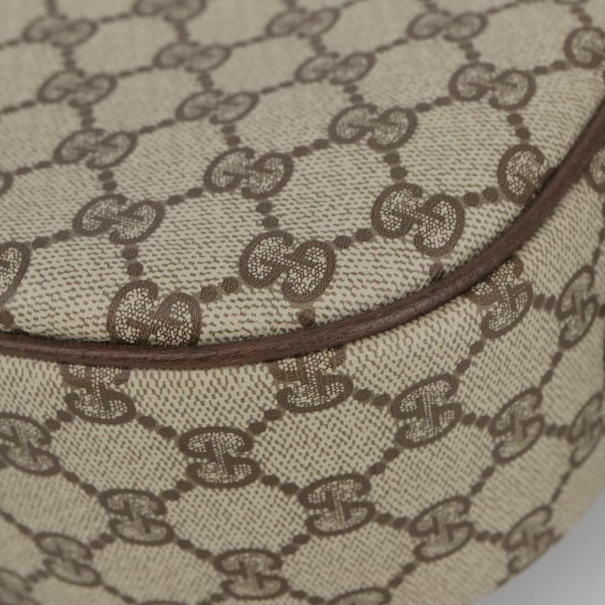 GUCCI GG Supreme Web Sherry Line Bag PVC Beige 001 123 0918 101309A