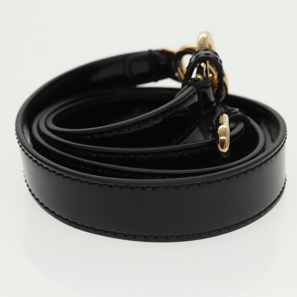 FENDI Pecan Peek A Boo Regular Hand Bag Mouton 2way Black Brown 101314S