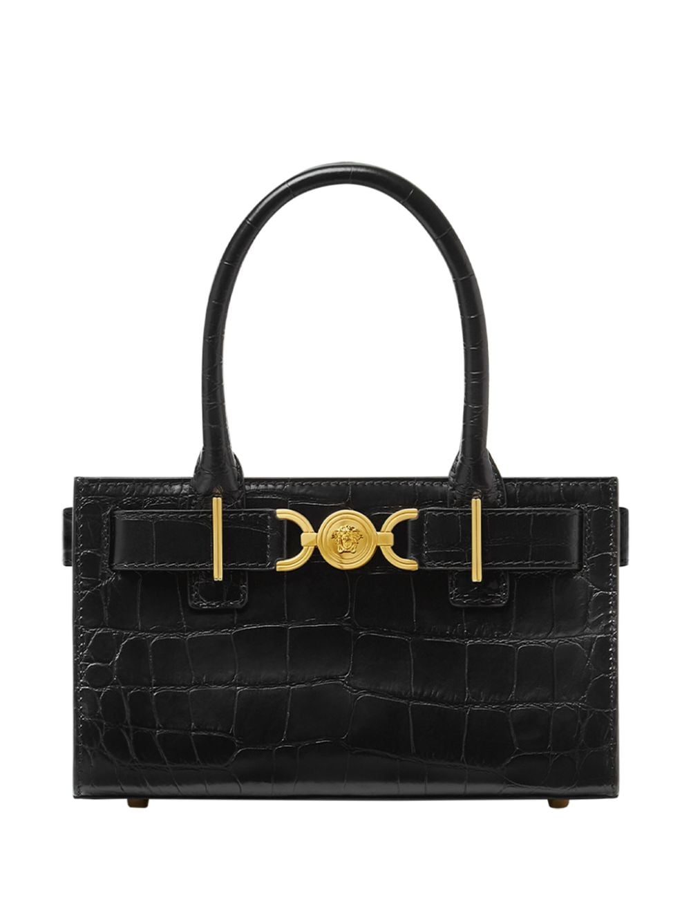 MEDUSA '95 SMALL CROCO EMBOSSED LEATHER TOTE BAG