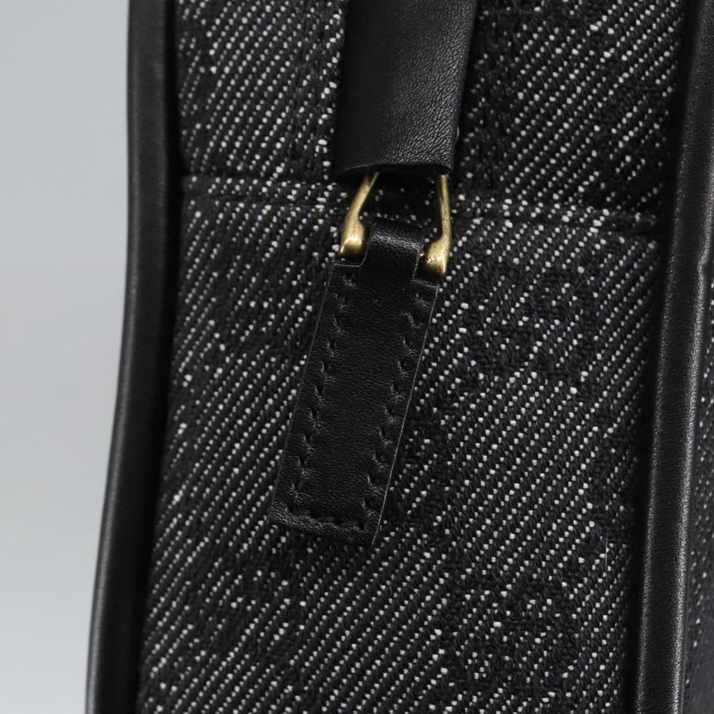 GUCCI GG Canvas Shoulder Bag Black Gold 92729 101322A