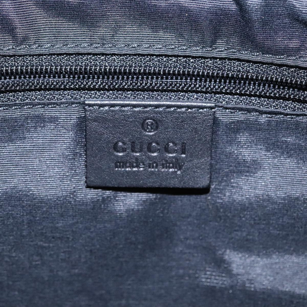 GUCCI GG Canvas Shoulder Bag Black Gold 92729 101322A