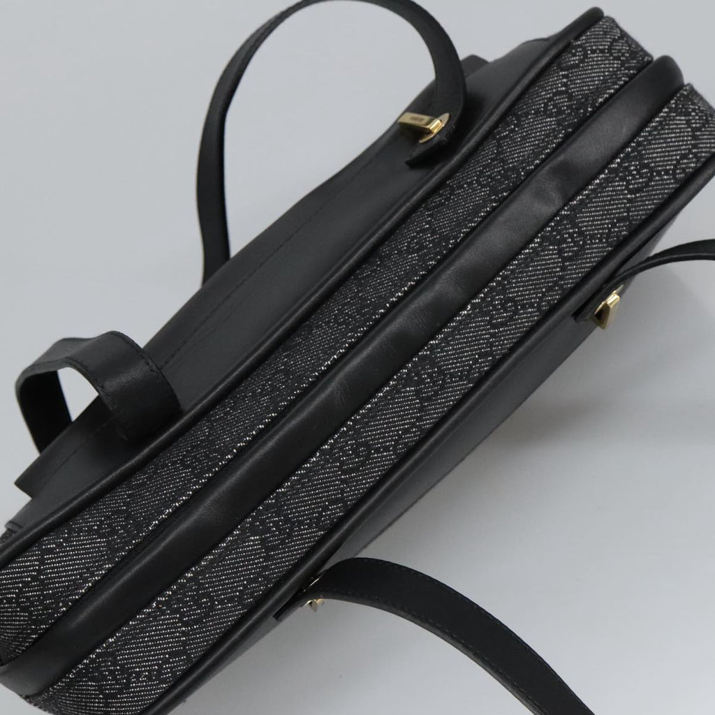 GUCCI GG Canvas Shoulder Bag Black Gold 92729 101322A