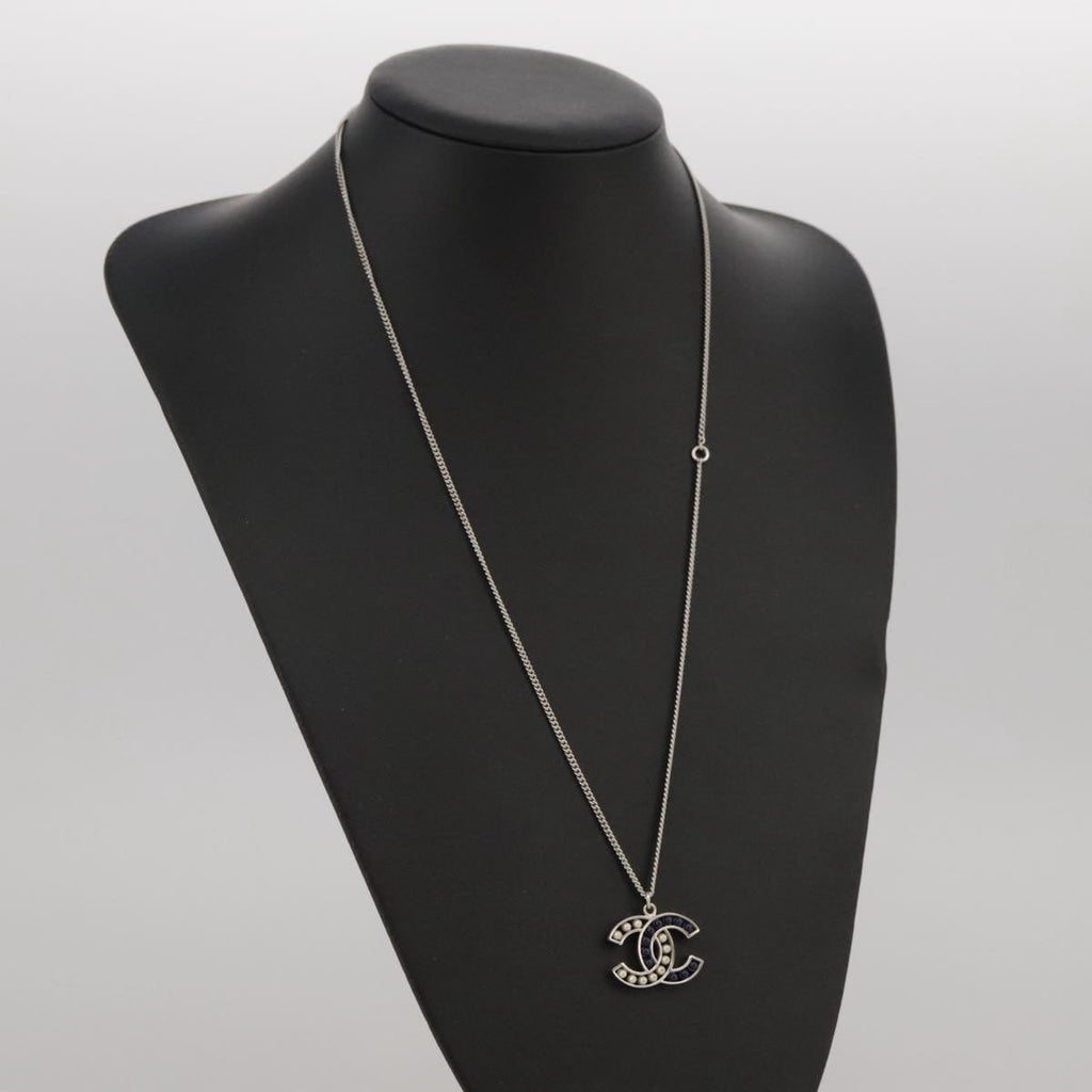CHANEL Necklace metal Silver CC 101323A