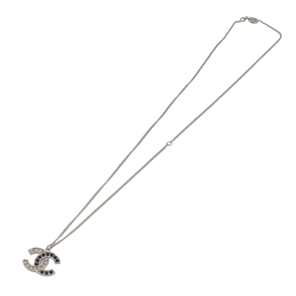 CHANEL Necklace metal Silver CC 101323A
