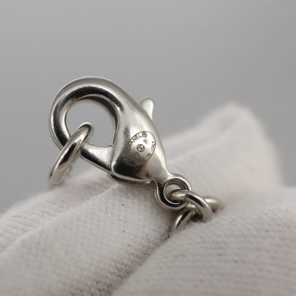 CHANEL Necklace metal Silver CC 101323A
