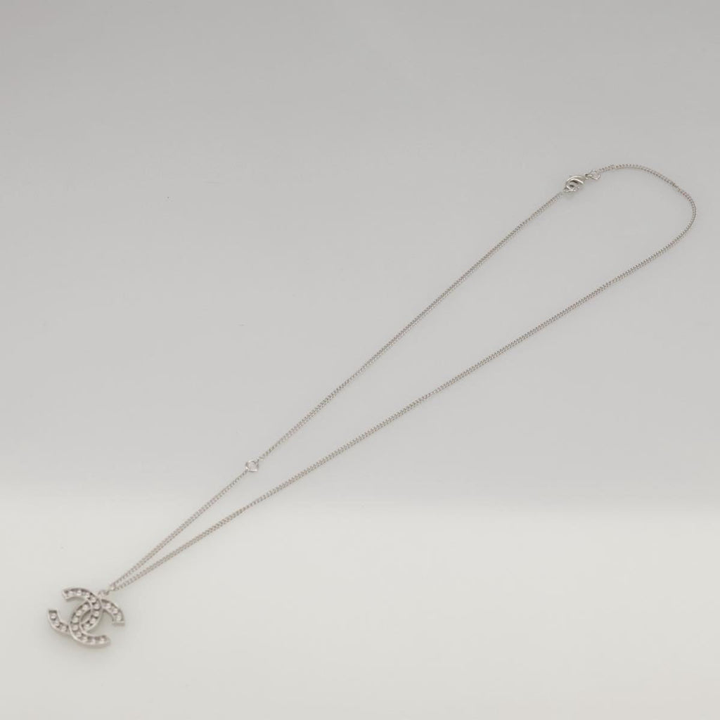 CHANEL Necklace metal Silver CC 101323A