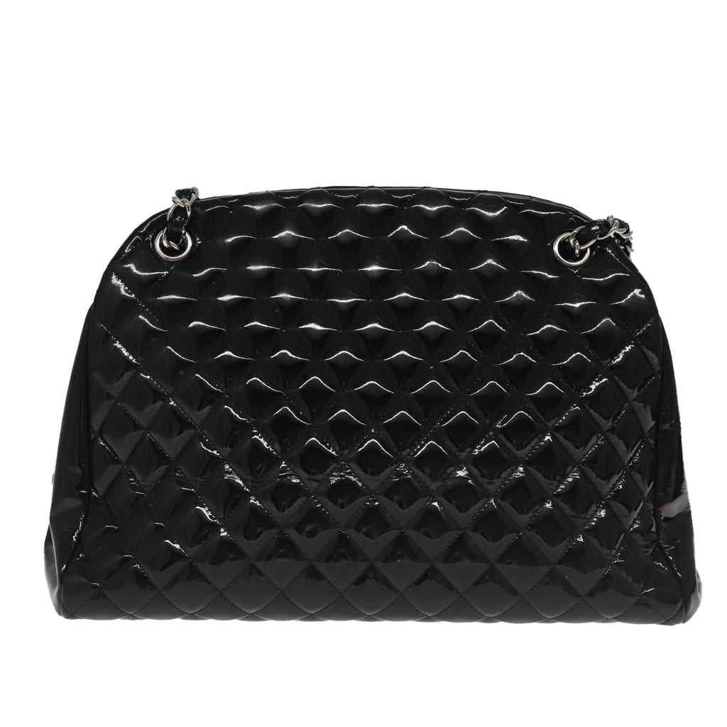 CHANEL Matelasse Chain Shoulder Bag Enamel Black CC 101334A