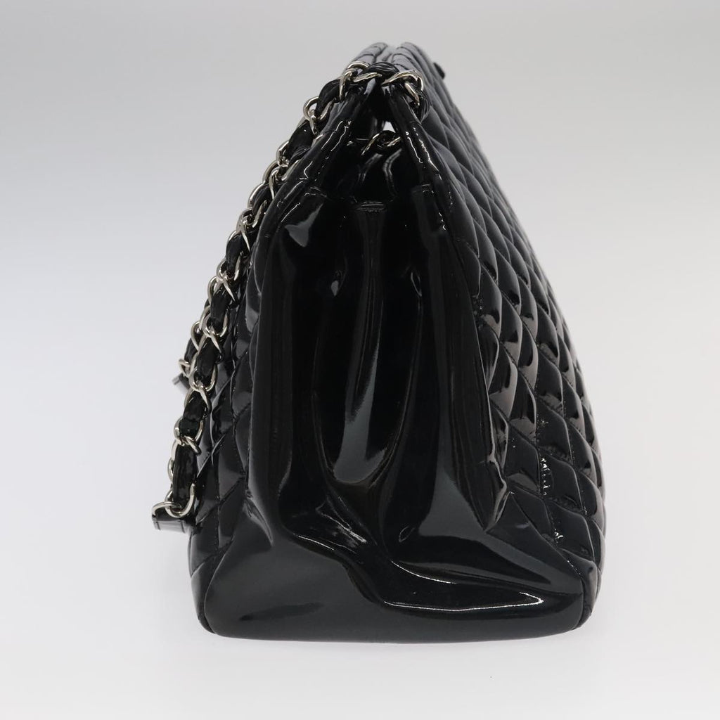 CHANEL Matelasse Chain Shoulder Bag Enamel Black CC 101334A