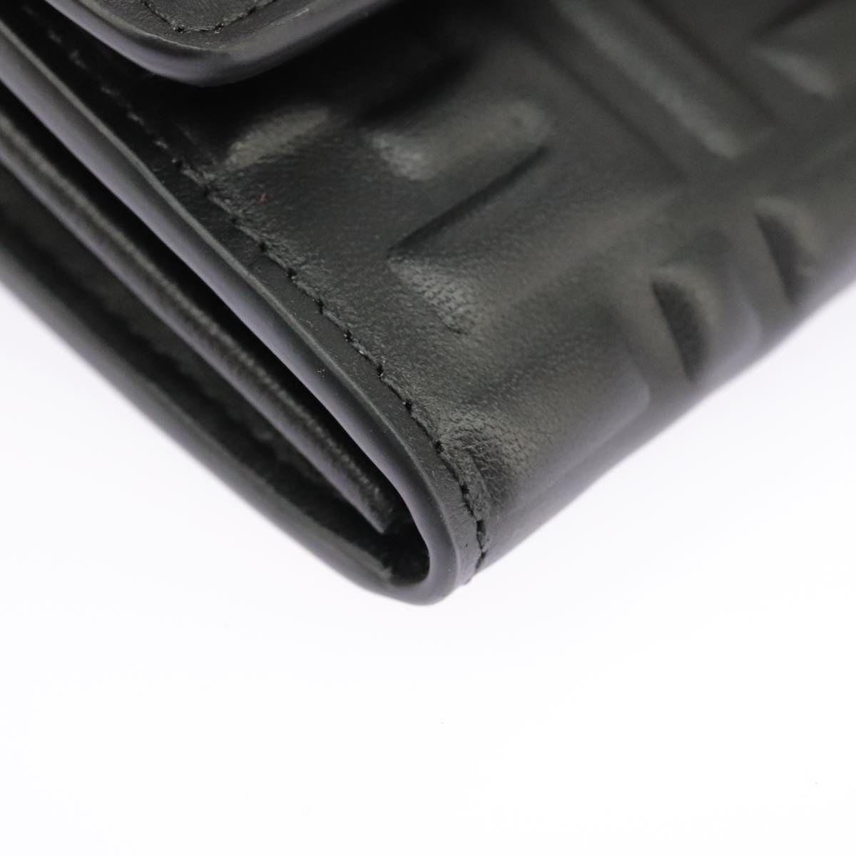 FENDI Zucca Canvas Chain Long Wallet Black 8M0365 101345A