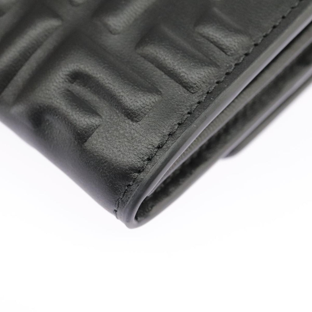 FENDI Zucca Canvas Chain Long Wallet Black 8M0365 101345A