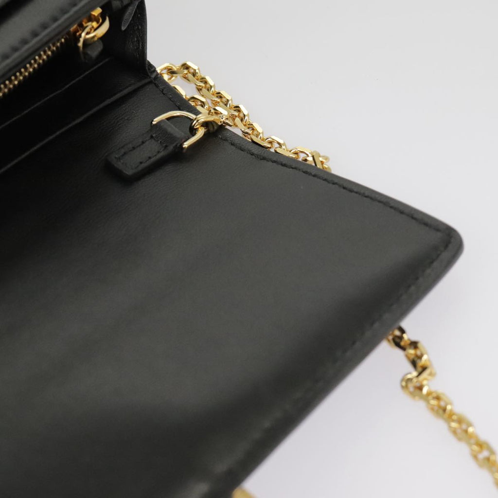 FENDI Zucca Canvas Chain Long Wallet Black 8M0365 101345A