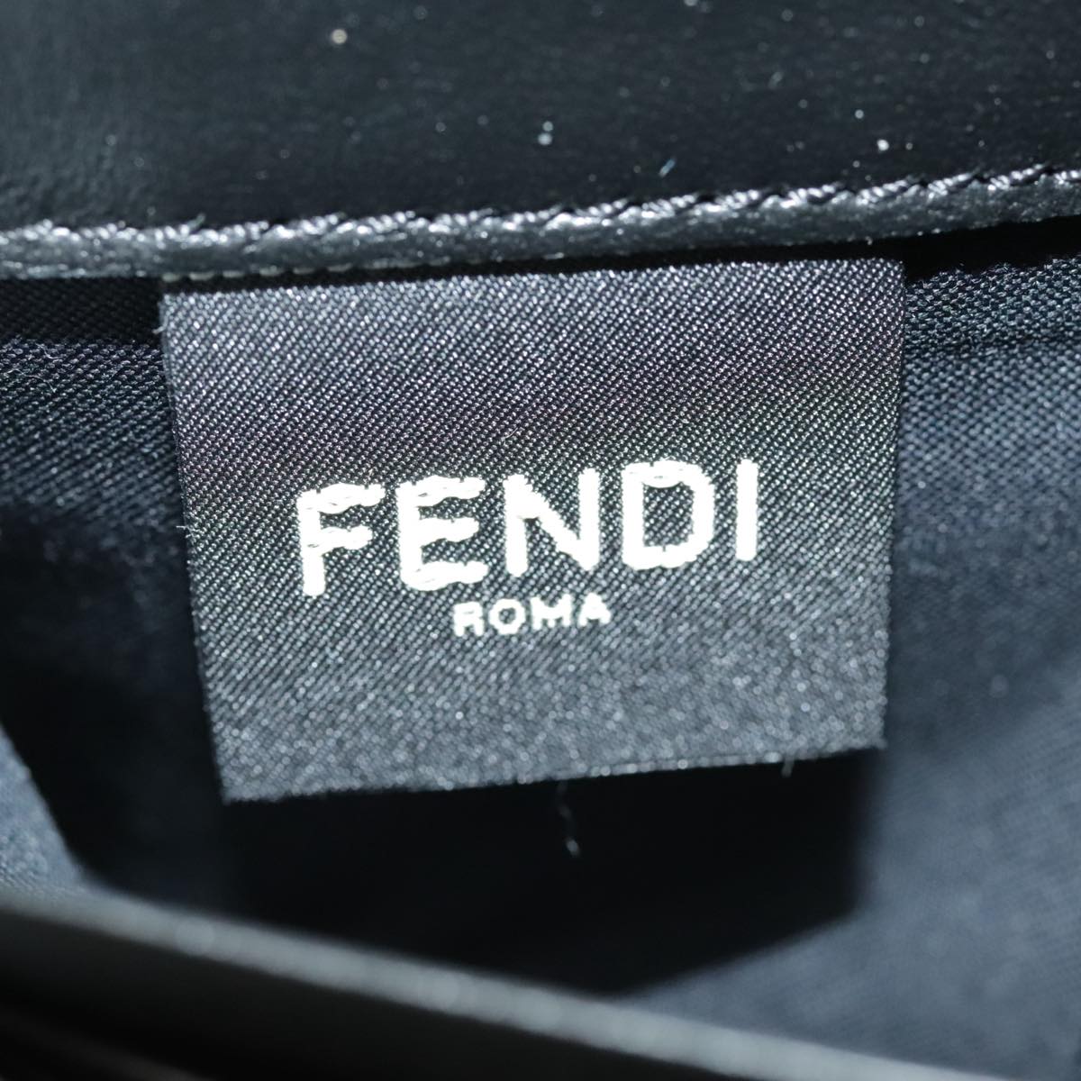 FENDI Zucca Canvas Chain Long Wallet Black 8M0365 101345A