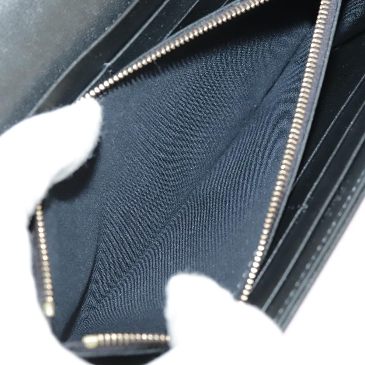 FENDI Zucca Canvas Chain Long Wallet Black 8M0365 101345A
