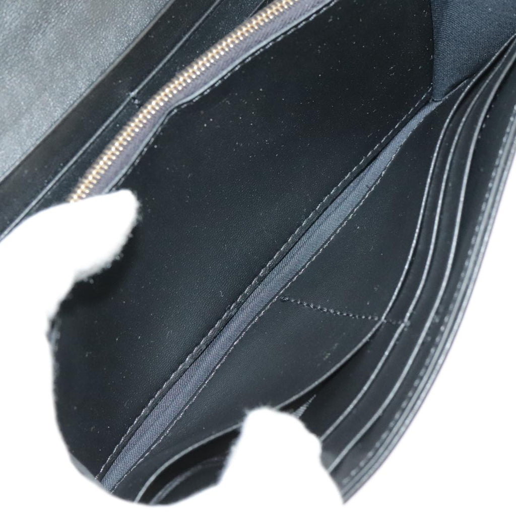 FENDI Zucca Canvas Chain Long Wallet Black 8M0365 101345A