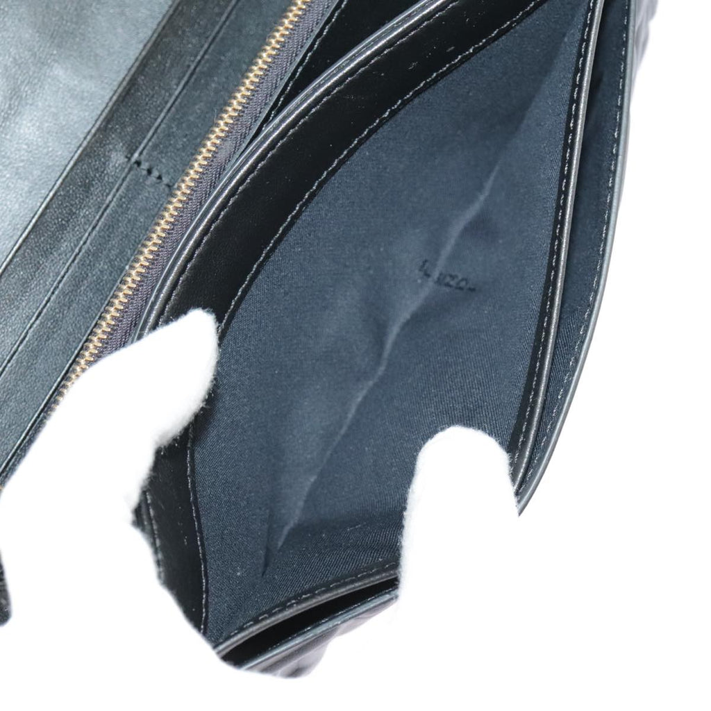 FENDI Zucca Canvas Chain Long Wallet Black 8M0365 101345A