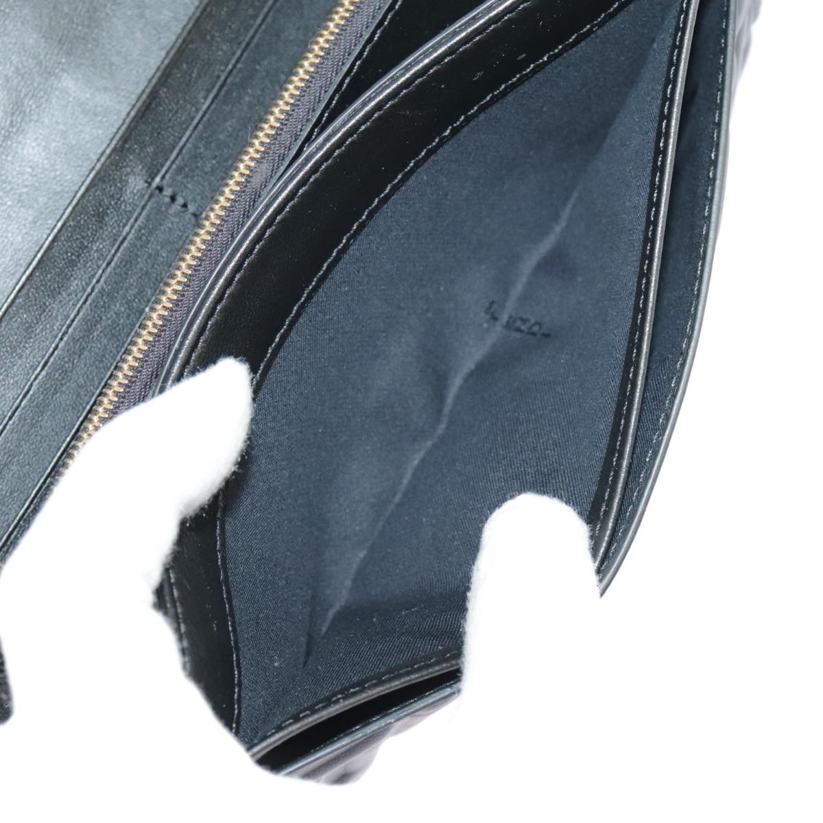 FENDI Zucca Canvas Chain Long Wallet Black 8M0365 101345A